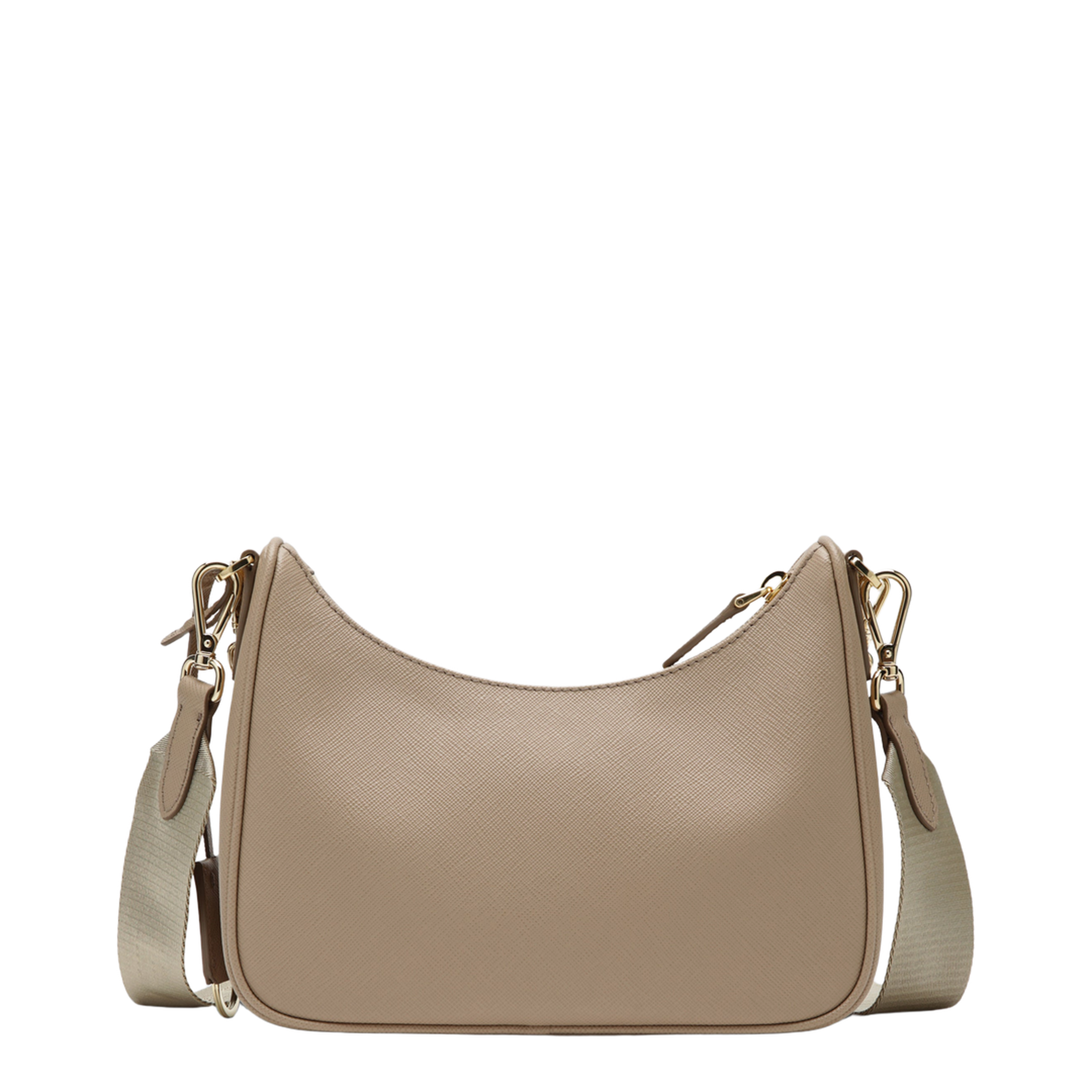 Re-Edition 2005 Medium Saffiano Leather Shoulder Bag - Cameo Beige - Image 2