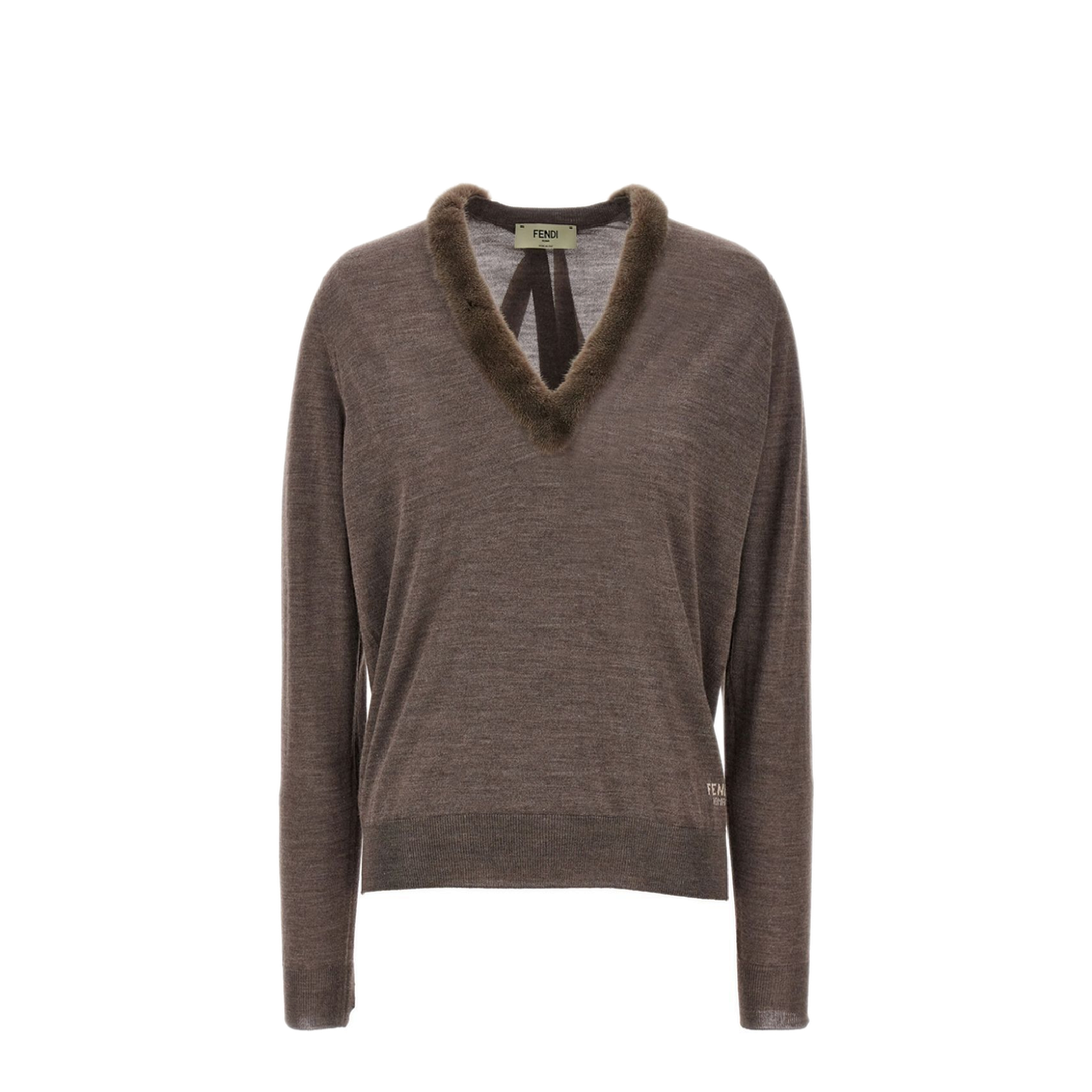 Wool And Silk V-Neck Jumper - Image 1