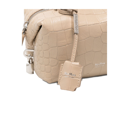 Boston Leather Handbag - Beige - Image 2