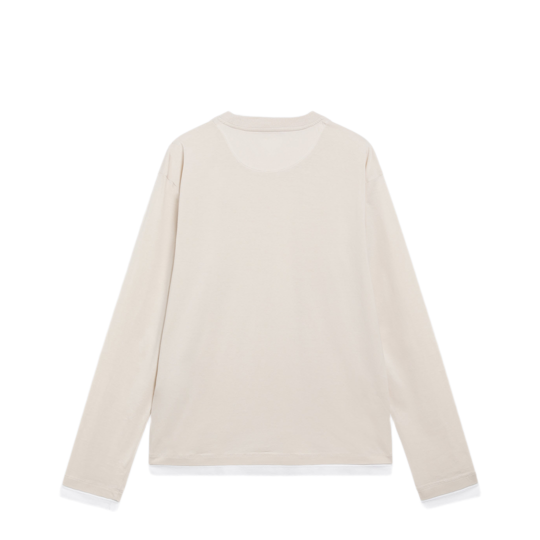 Talc White Long-Sleeve Cotton Top - Image 2