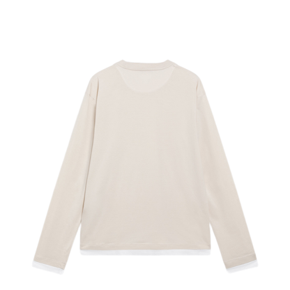 Talc White Long-Sleeve Cotton Top - Image 2