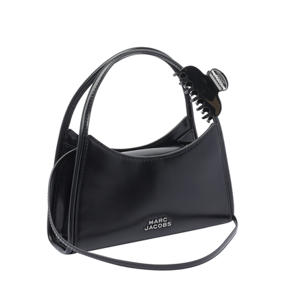 Glam Claw Clip Crossbody Bag Leather Black - Image 2