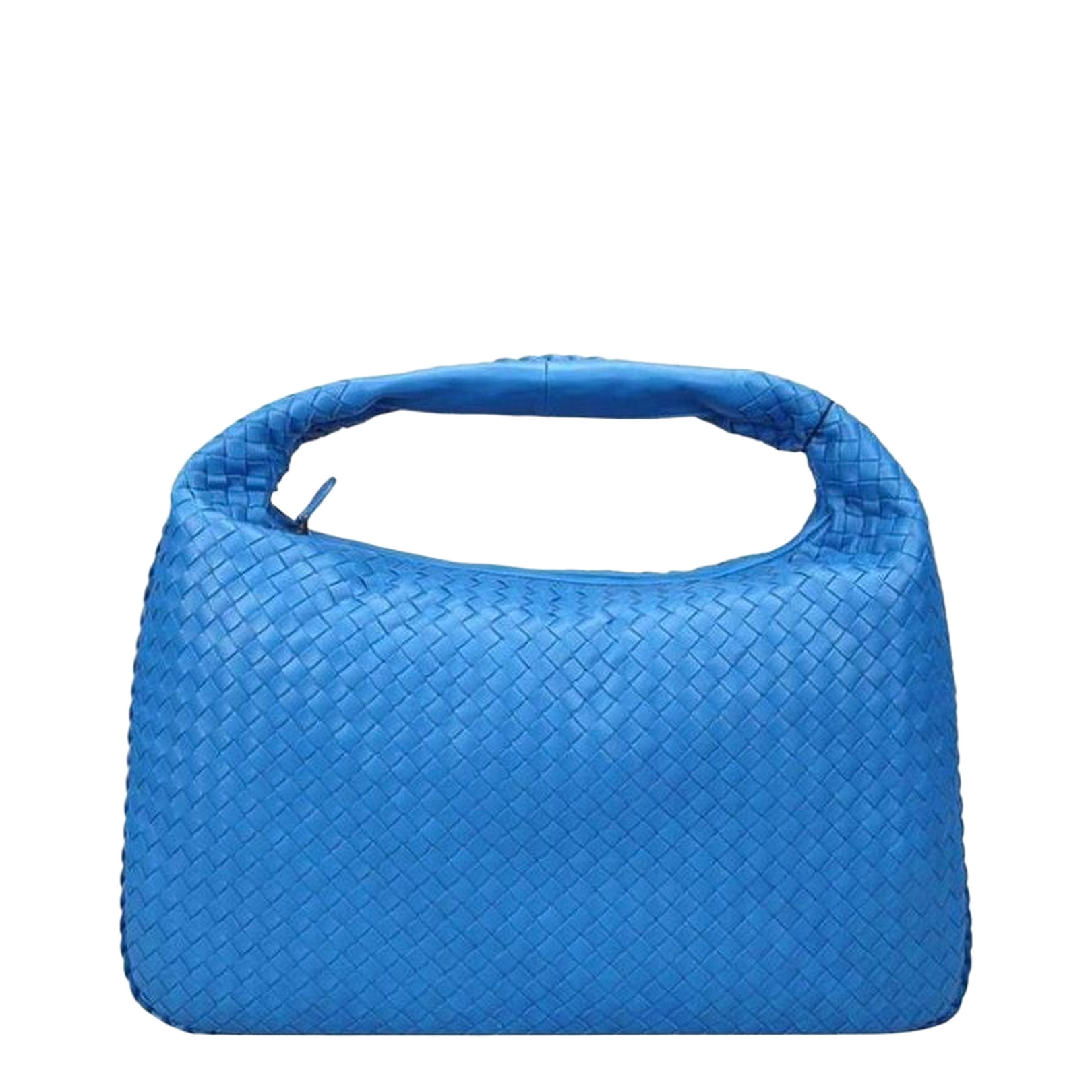 Intrecciato Small Leather Handbags - Blue - Image 1