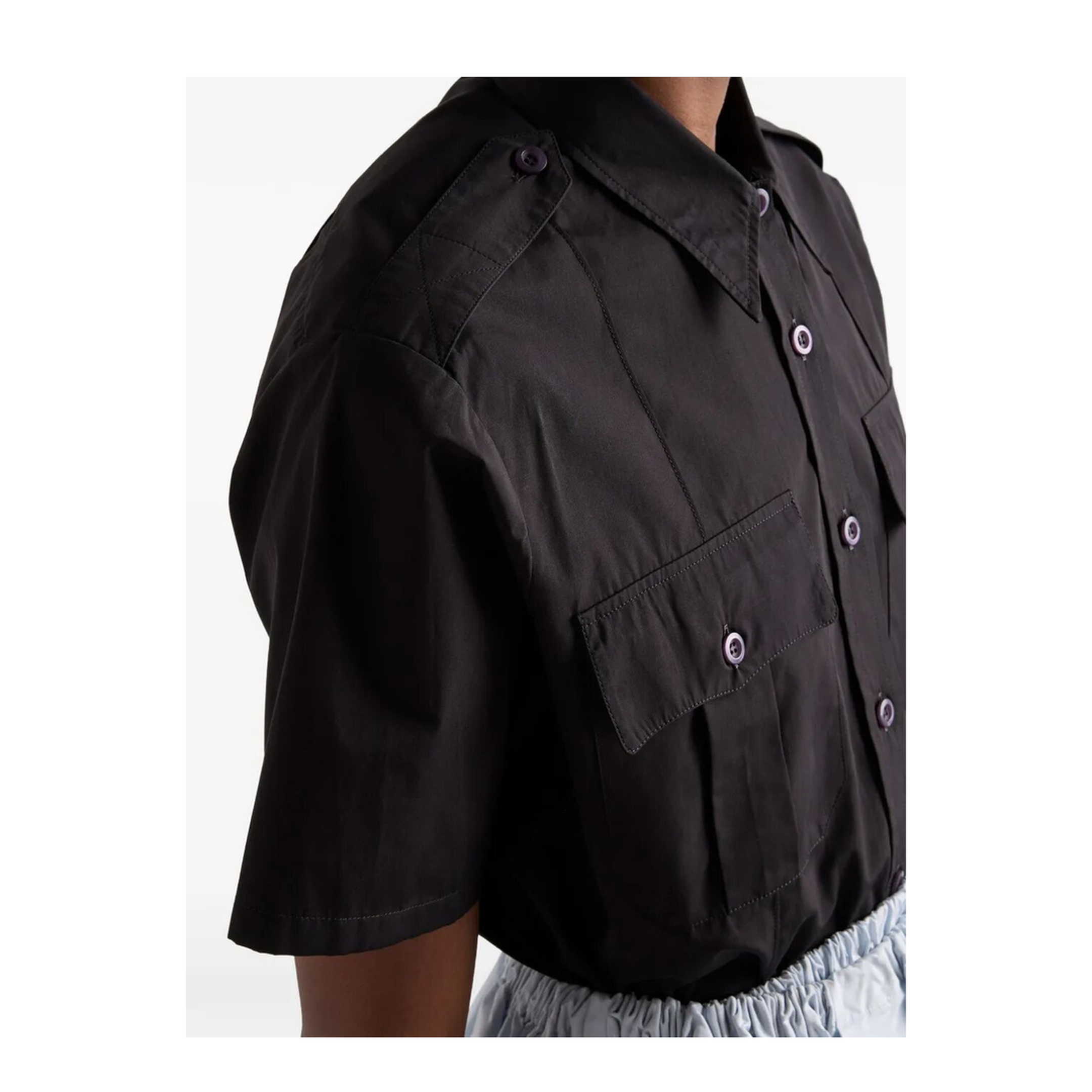 Short-Sleeved Poplin Utility Shirt - Image 2