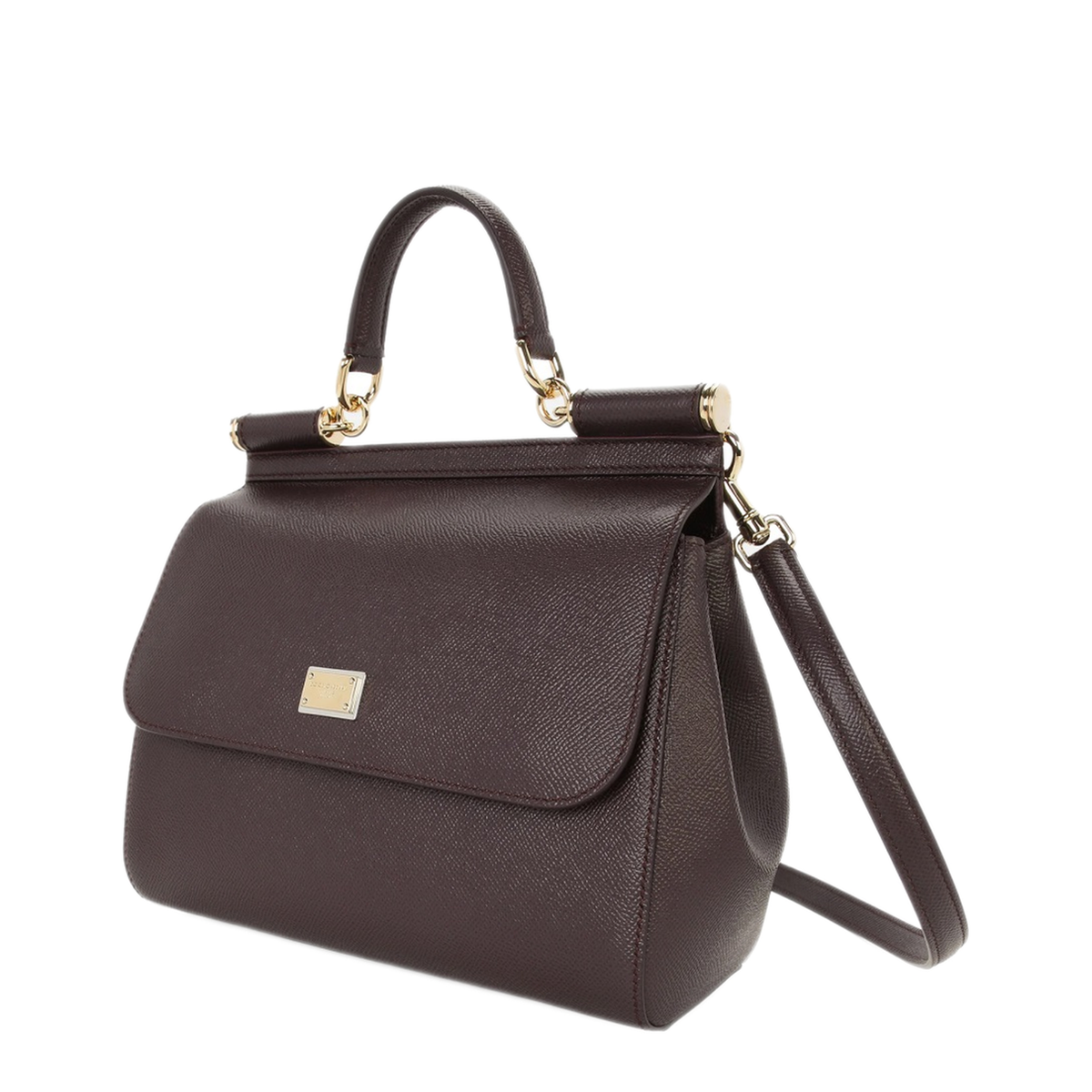 Sicily Large Calfskin Handbag - Bordeaux - Image 7