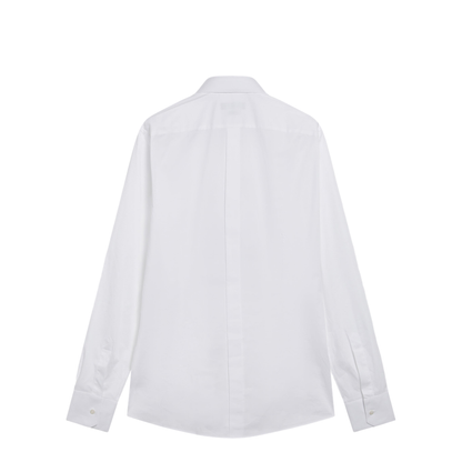 Gold Fit Stretch Poplin Shirt in Optical White - Image 2