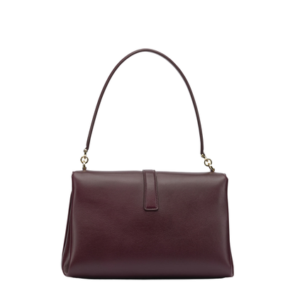 Gancini Soft Medium Calfskin Handbag - Claret - Image 2