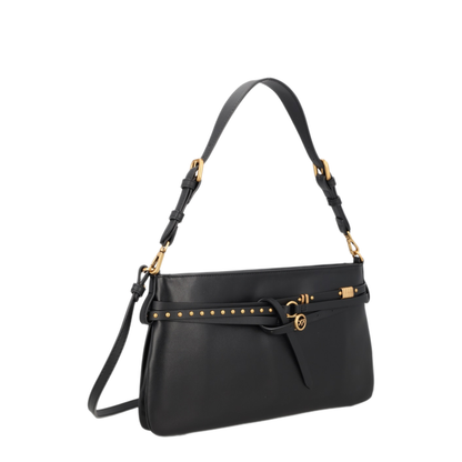 Belt Bag Classic Calfskin Shoulder Bag - Nero/Antique Gold - Image 2