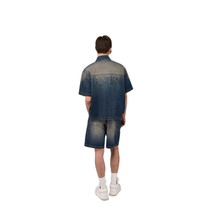 Drawstring Denim Shorts - Image 4