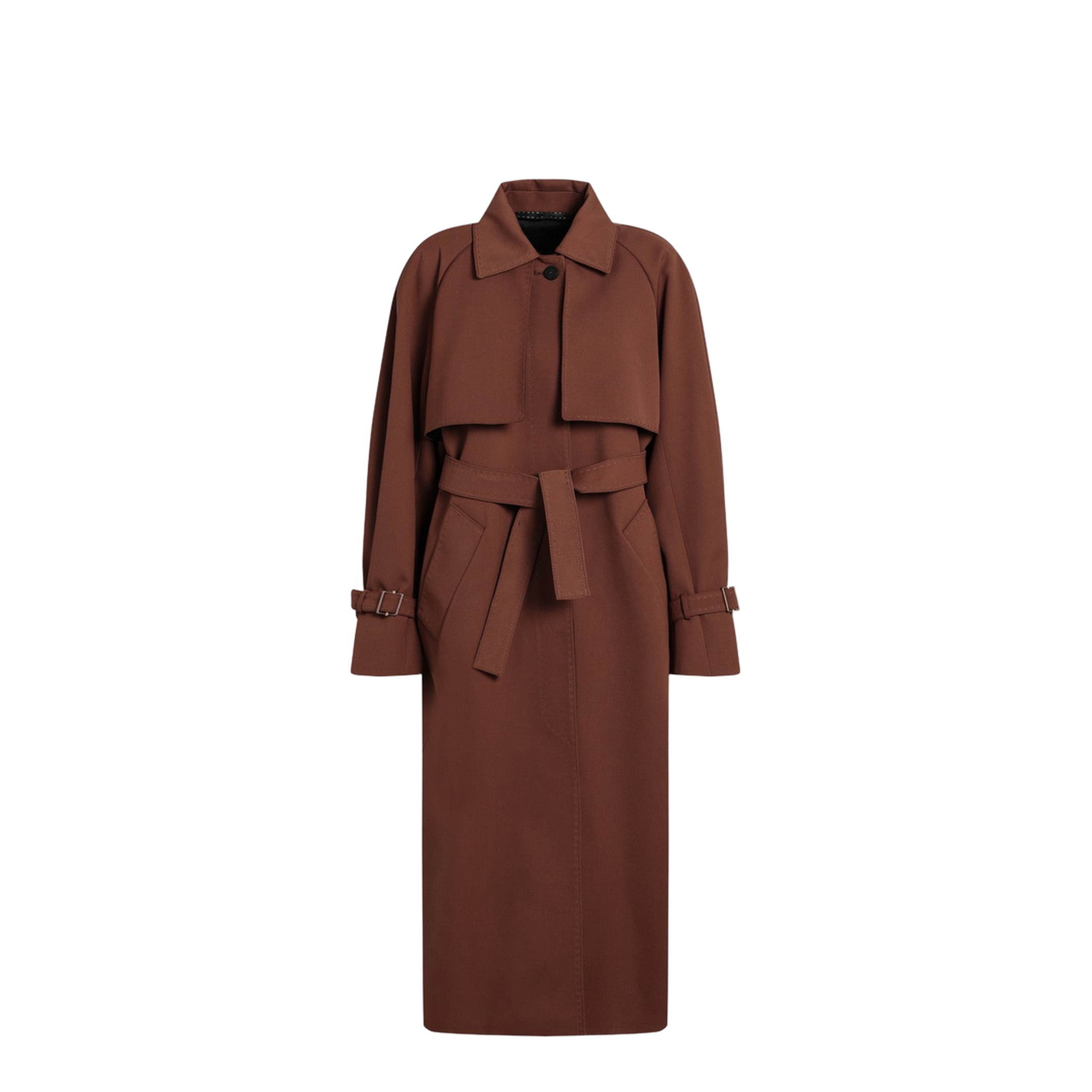 Brown Rainproof Gabardine Trench Coat - Image 1