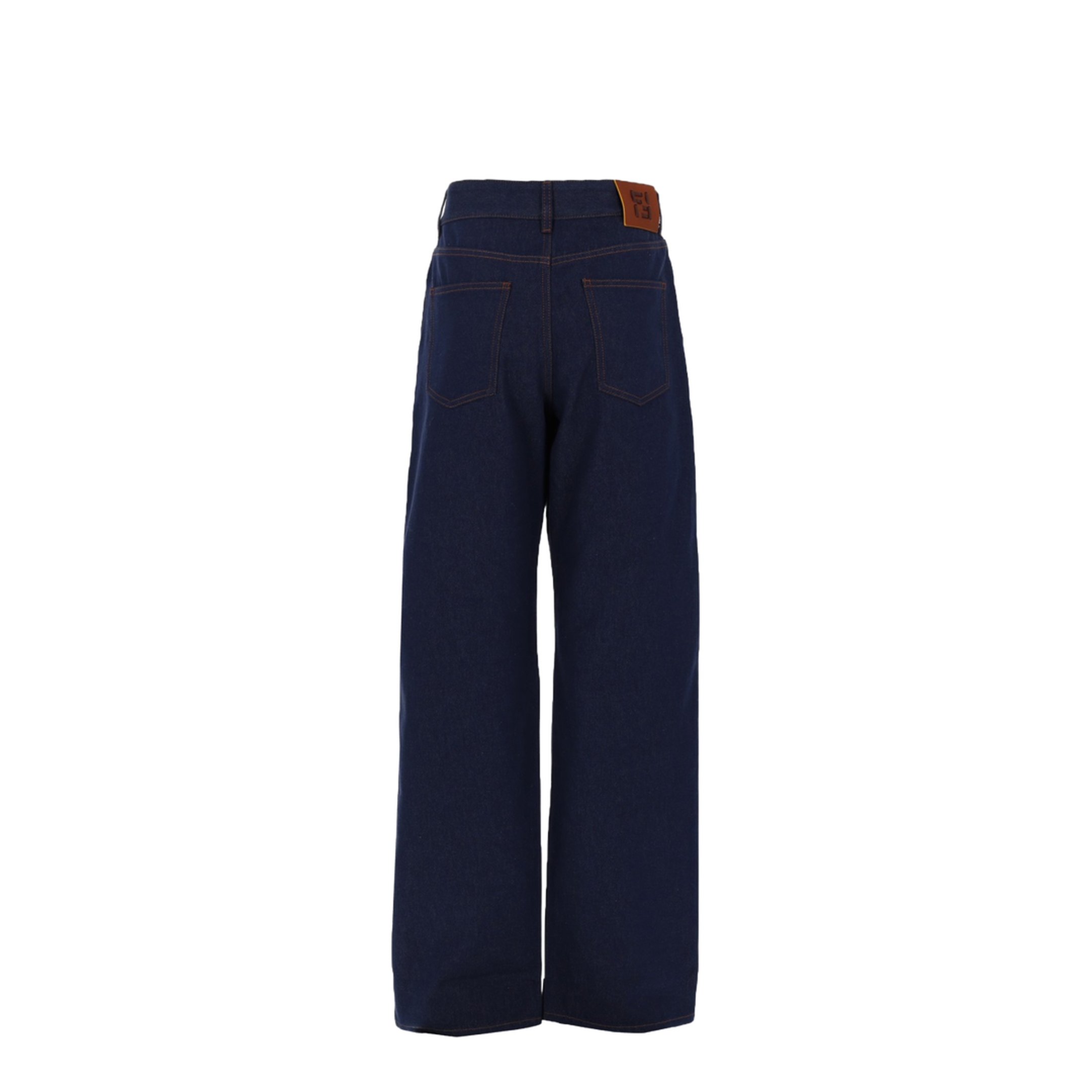 Navy Blue Wide-Leg Jeans - Image 3