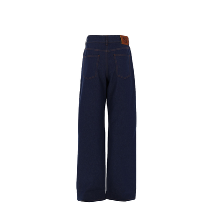 Navy Blue Wide-Leg Jeans - Image 3