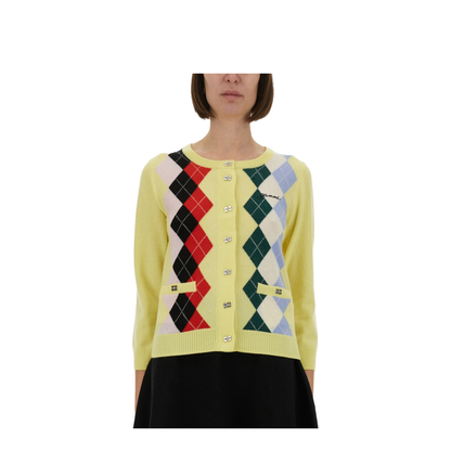 Jacquard Cashmere Cardigan - Image 1