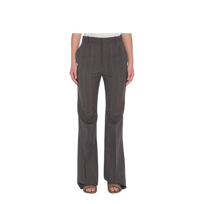Wool Trousers With Thin Stripes - Image 1