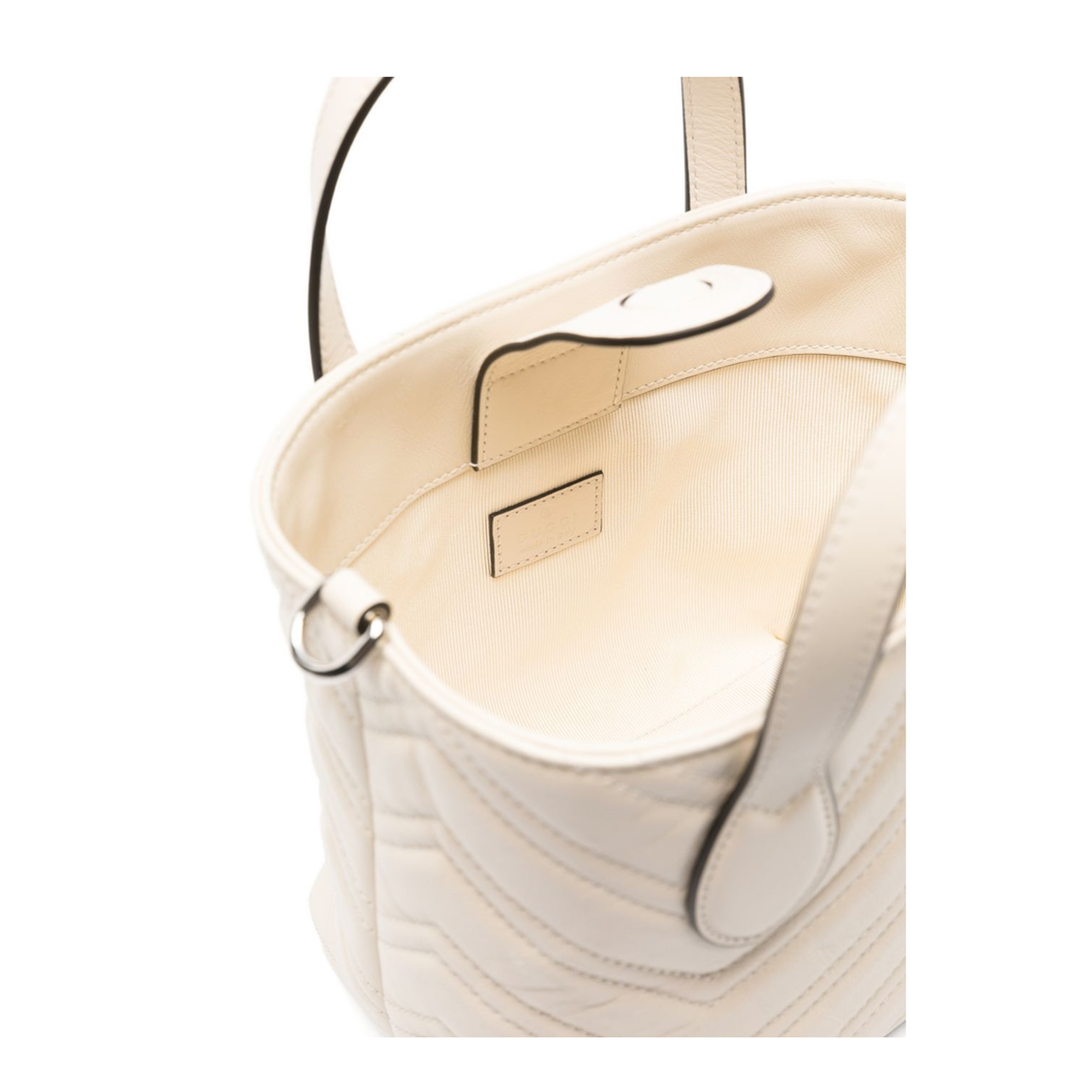 GG Marmont Small Calfskin Tote - Ivory - Image 2