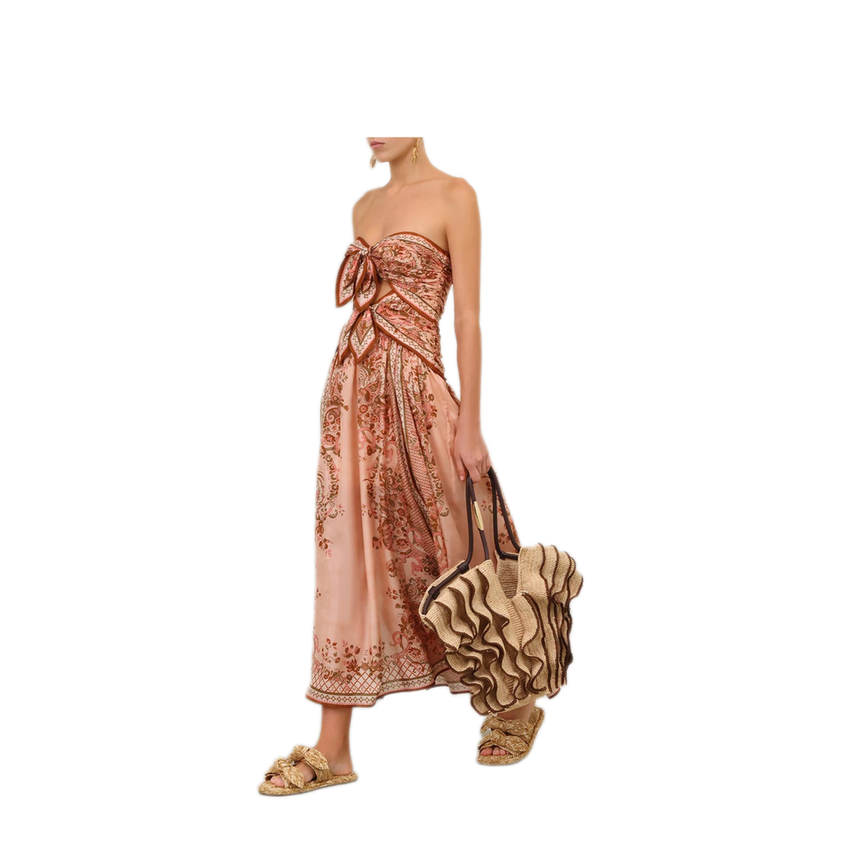 Aster Scarf Print Midi Dress - Image 3