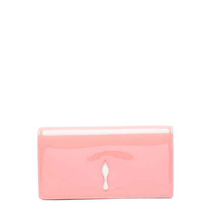 Bettina Patent Calf Leather Clutch - Grapefruit - Image 1