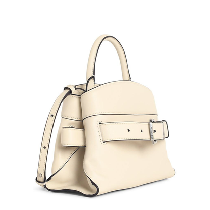 Dakota Satchel Small Leather Crossbody Bag - White - Image 2