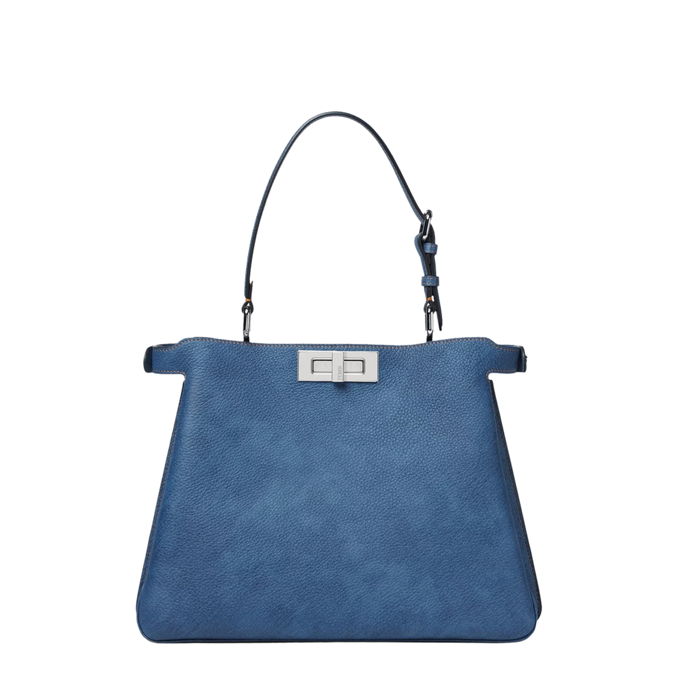 Peekaboo Soft Medium Cuoio Romano Leather Blue - Image 1
