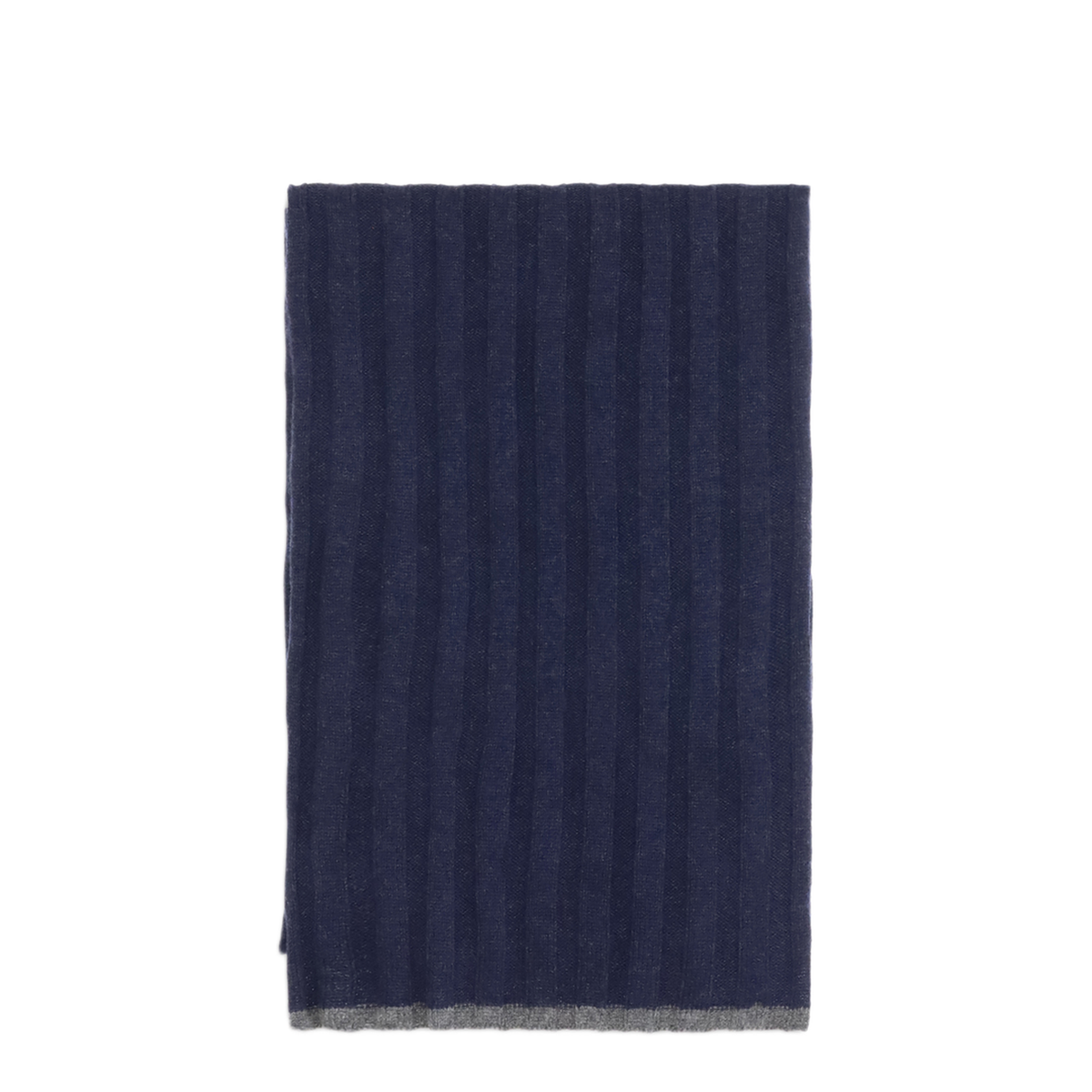 Cashmere Ribbed Scarf - Blue - Image 1