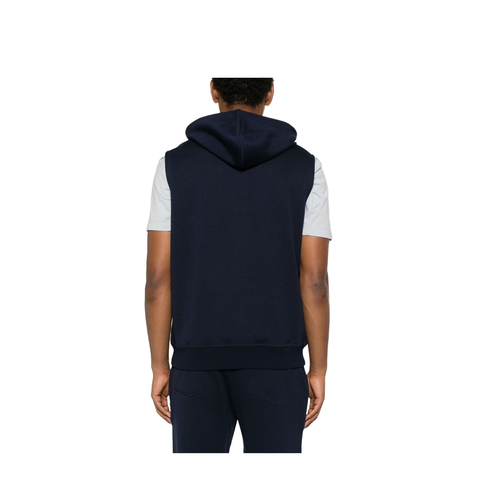 Sleeveless Sweatshirt With Zipper And Hood - Image 4