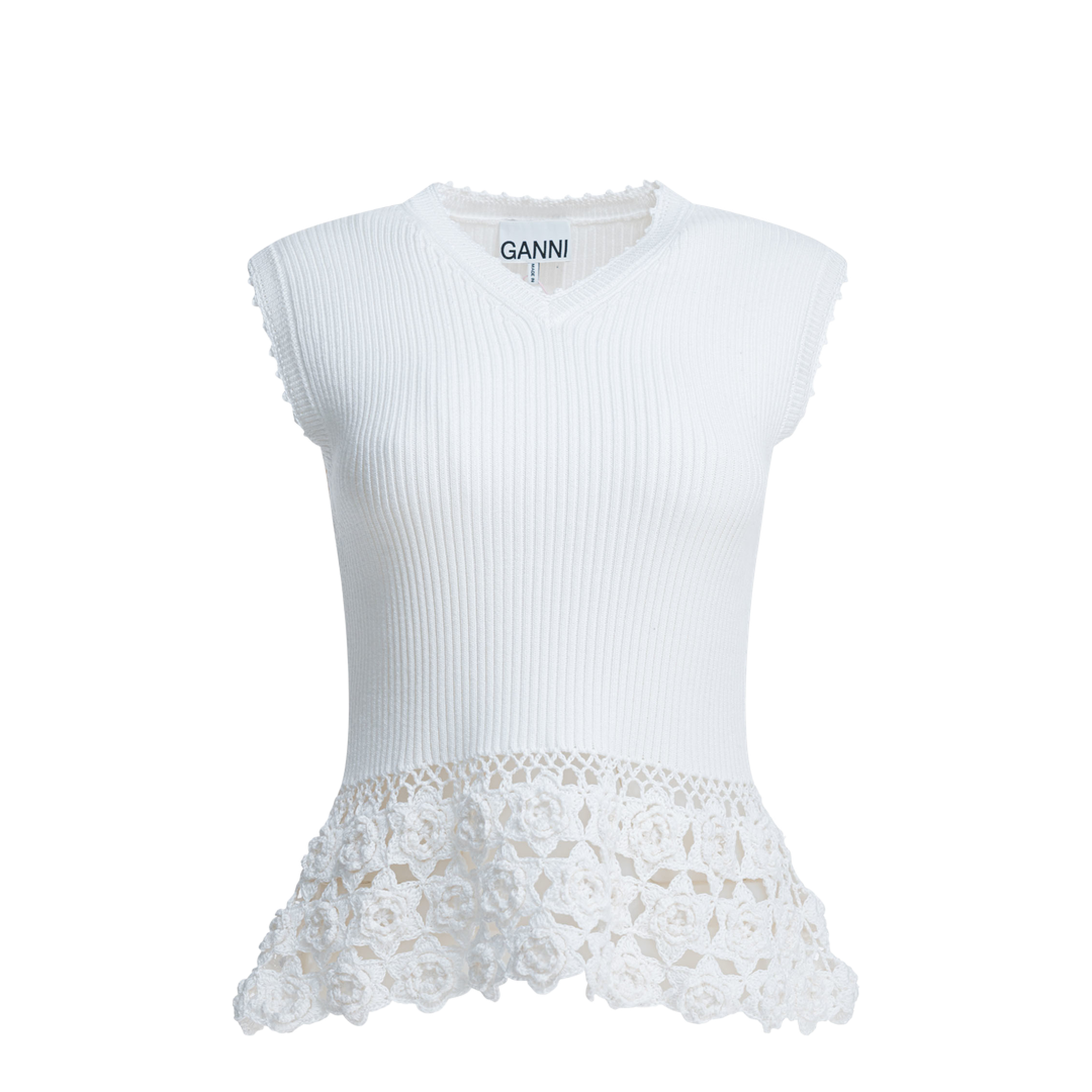 Knitted Worked Vest - Image 1