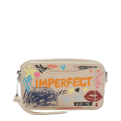 Snapshot Medium Pebble Leather Crossbody - Beige Multi - Image 3