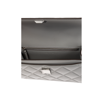 Fleming Small Shoulder Bag Leather Grey - Image 5