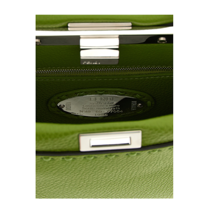Peekaboo Mini Calfskin Top-Handle Bag - Verbena Green - Image 4