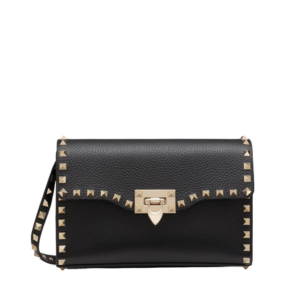 Rockstud Small Garnet Calfskin Crossbody Bag - Image 1