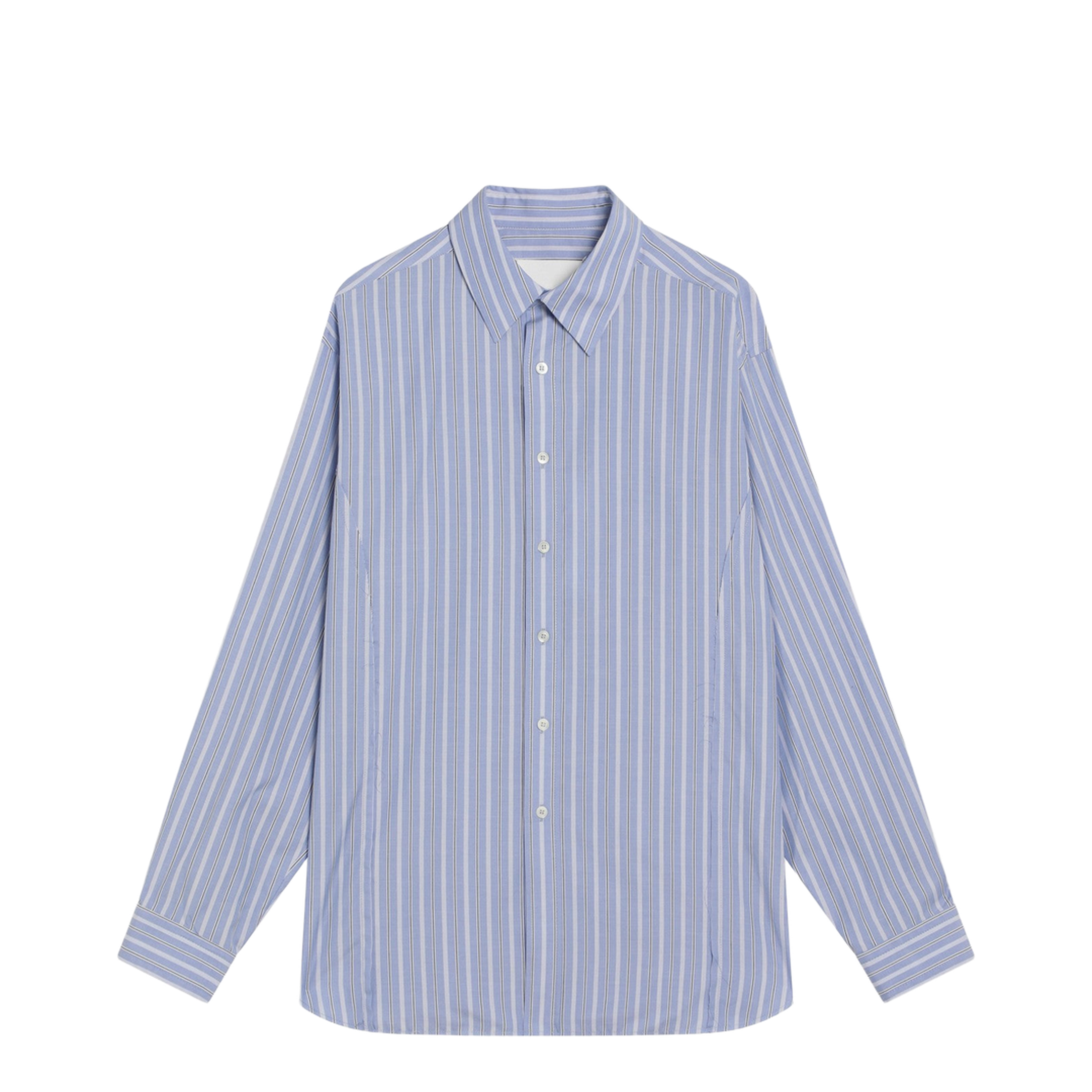 Blue Cotton Pattern Shirt - Image 1