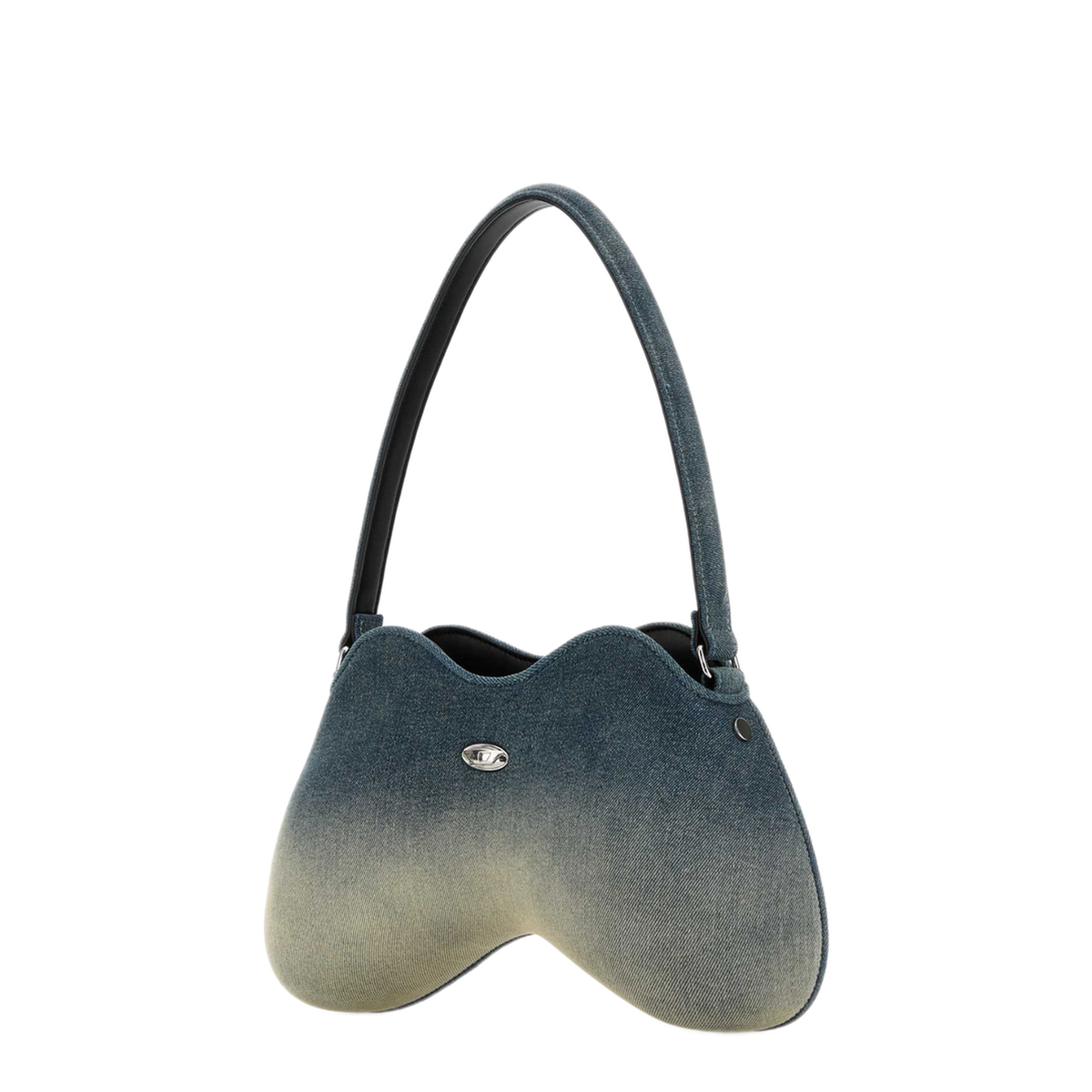Double-D Medium Solarised Denim Shoulder Bag - Blue - Image 2