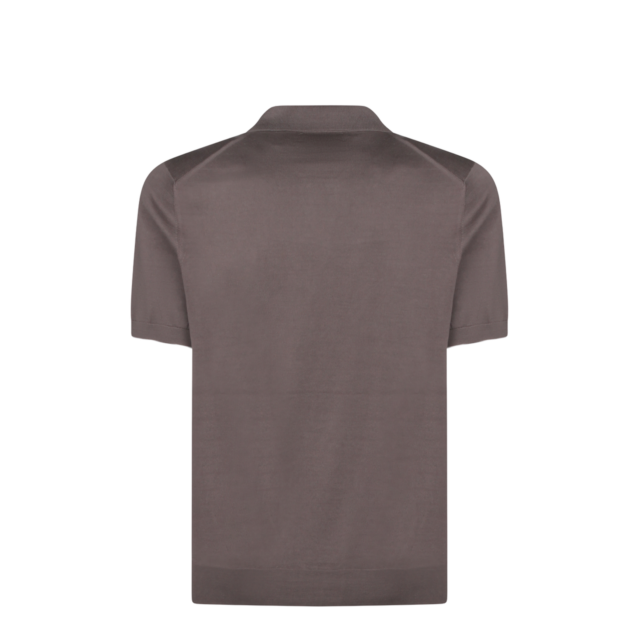 Brown Cotton Polo Shirt - Image 3