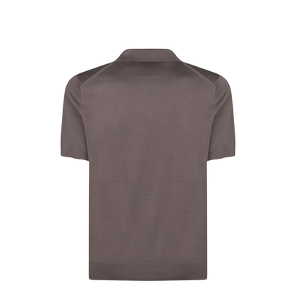 Brown Cotton Polo Shirt - Image 3