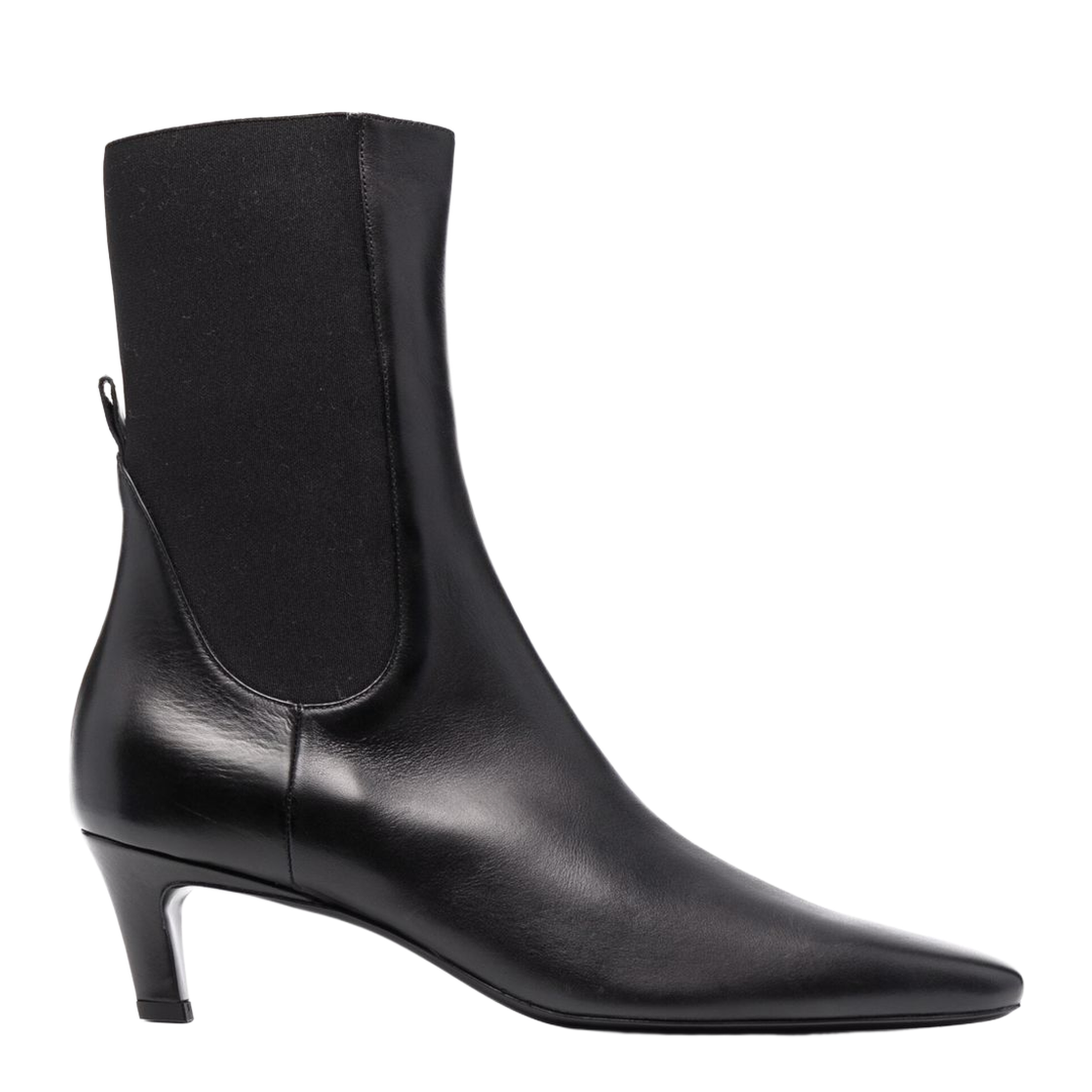 Mid Heel Leather Boots - Image 1