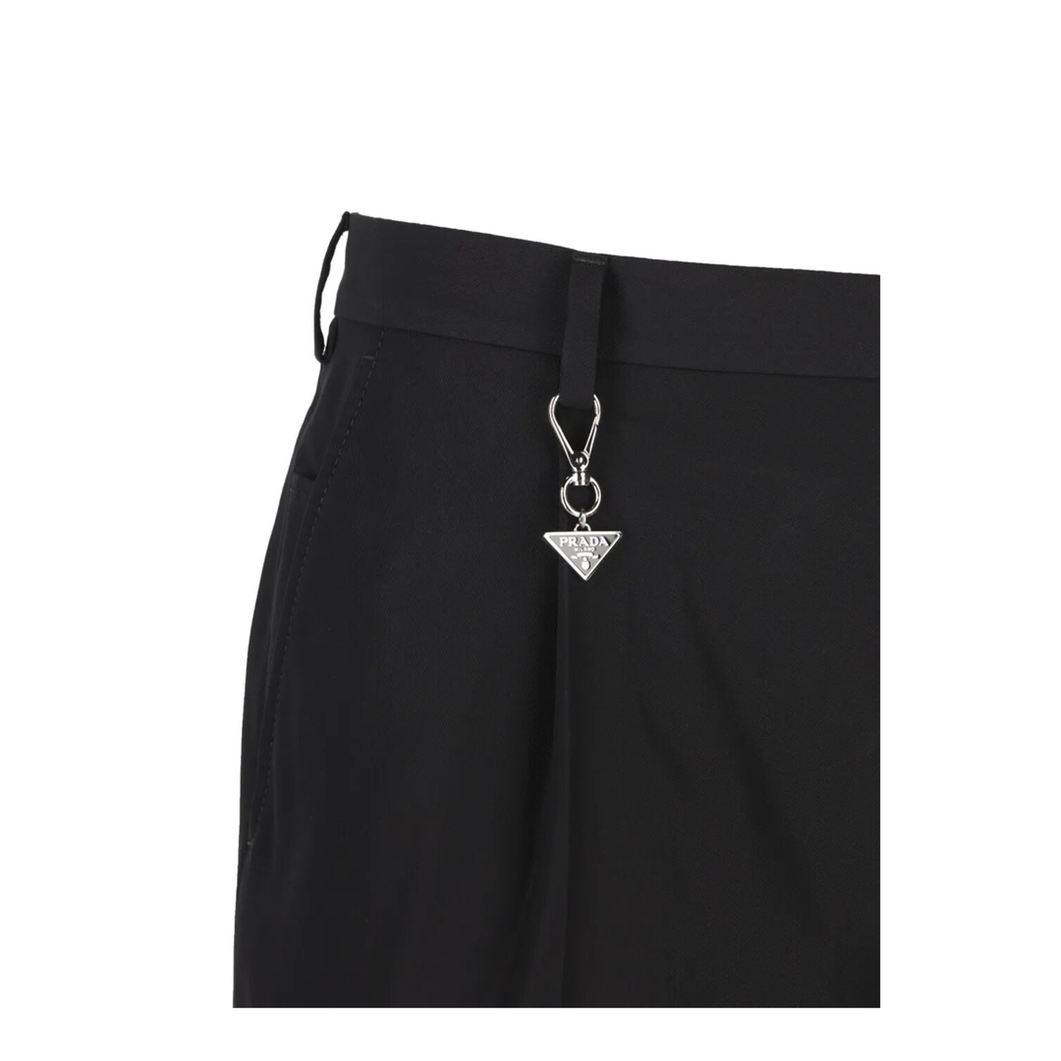 Charm-Detail Cotton Tapered Trousers - Image 3