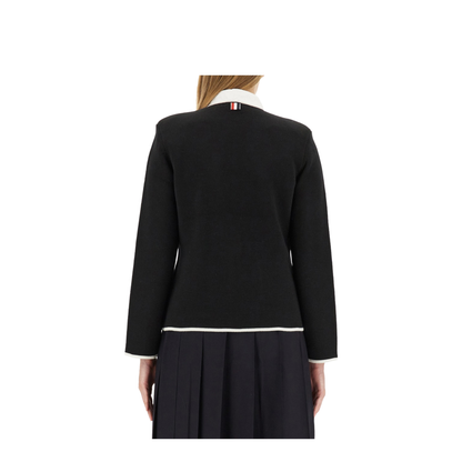 Single-Breasted Collarless Jacket - Image 3