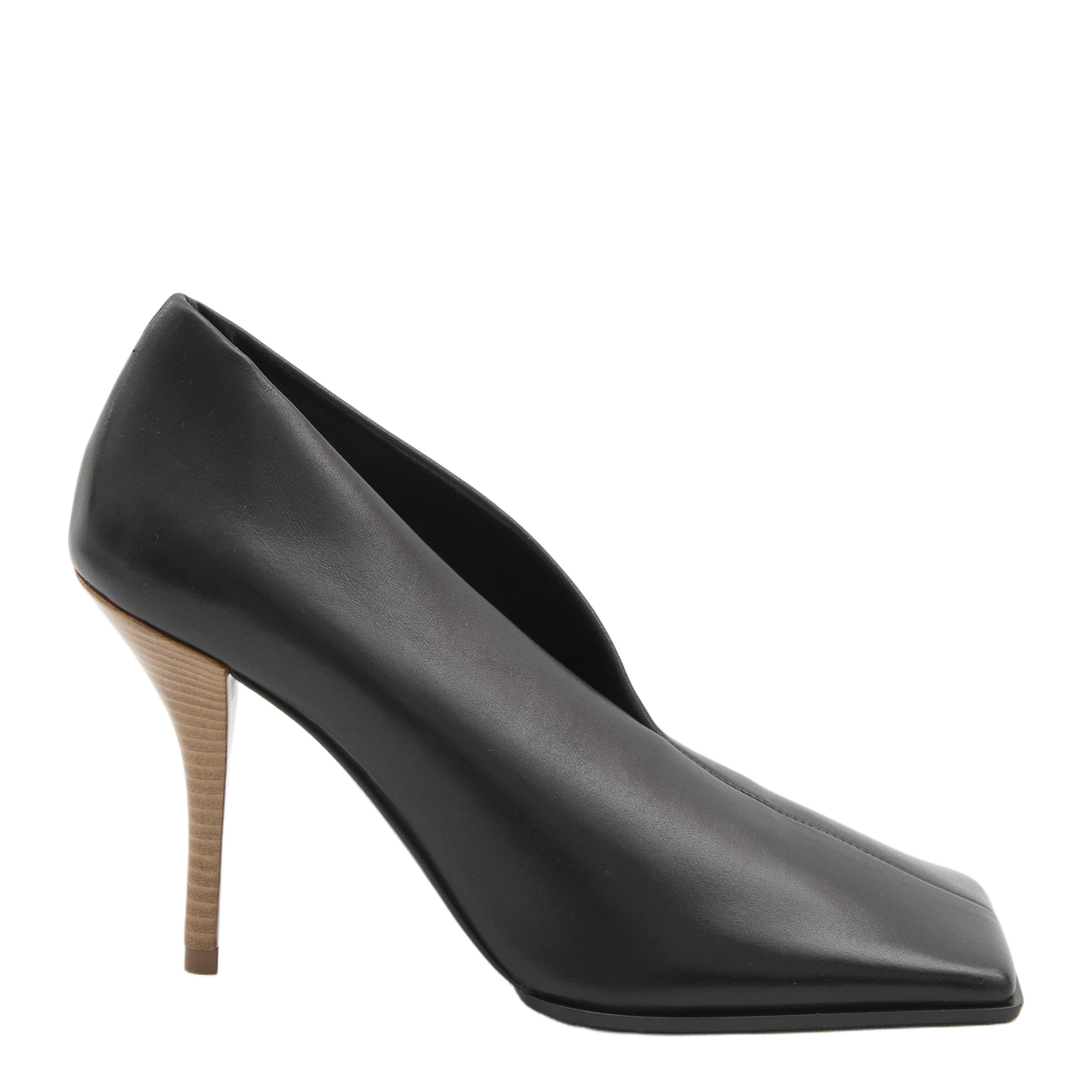 Soft Square Pumps in Leather - Image 1