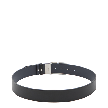 Black Belt with VLogo Buckle in Leather - Image 2