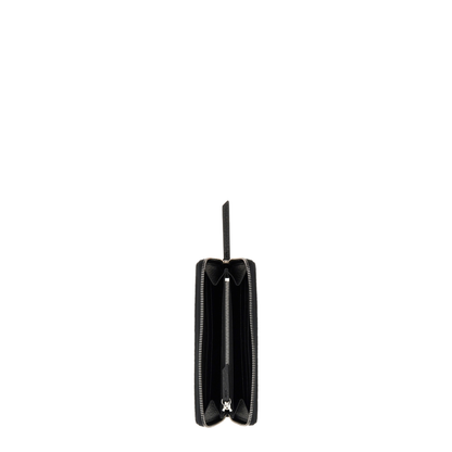 Four Stitches Calfskin Zip-Around Wallet - Black (Negro) - Image 5