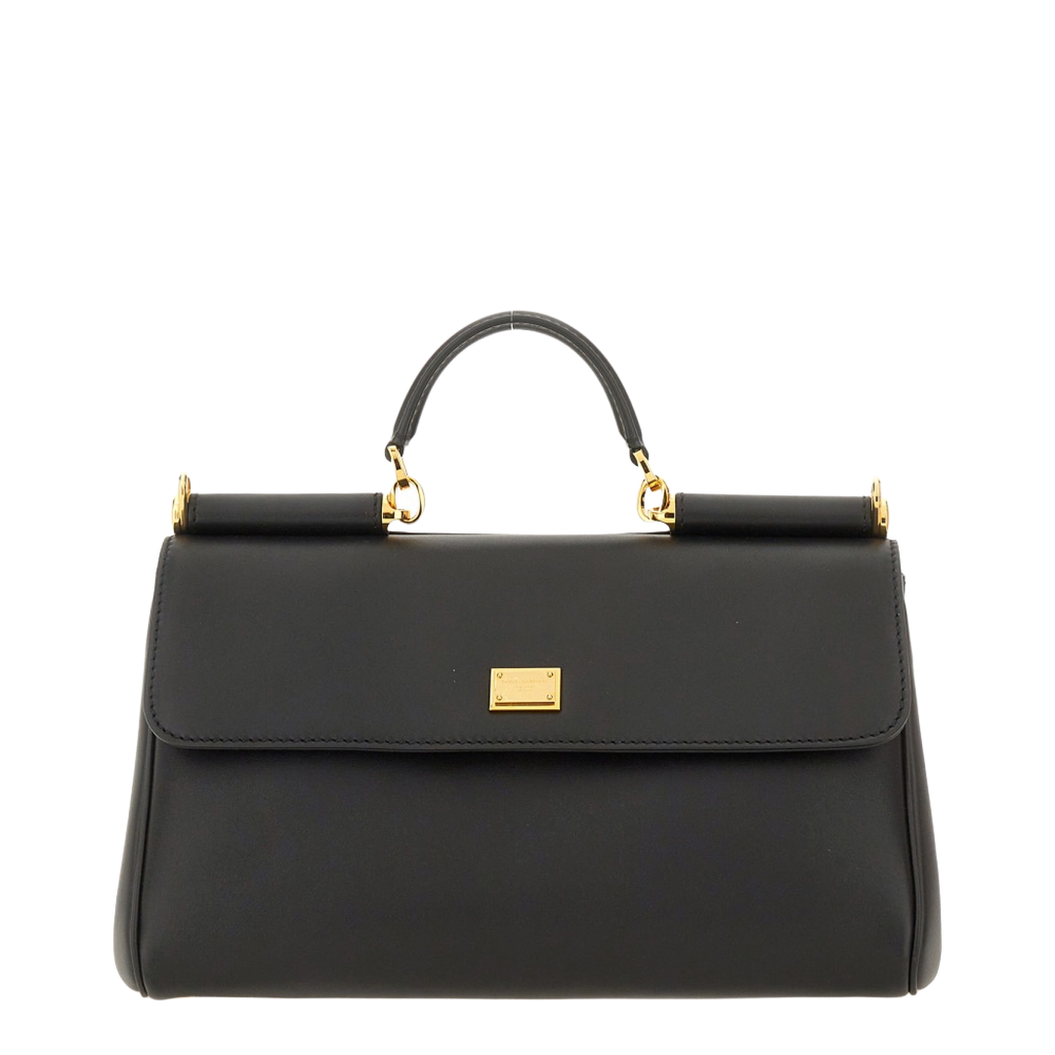 My Sicily handbag in plongé calfskin in Black - Image 1