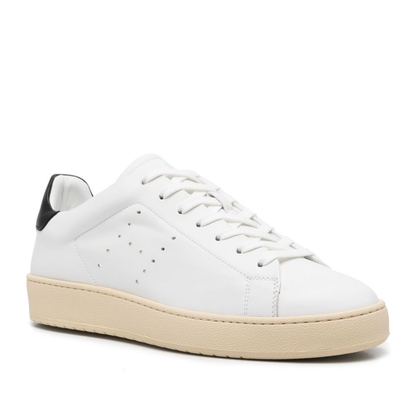 Black and White Leather Sneaker - Image 3