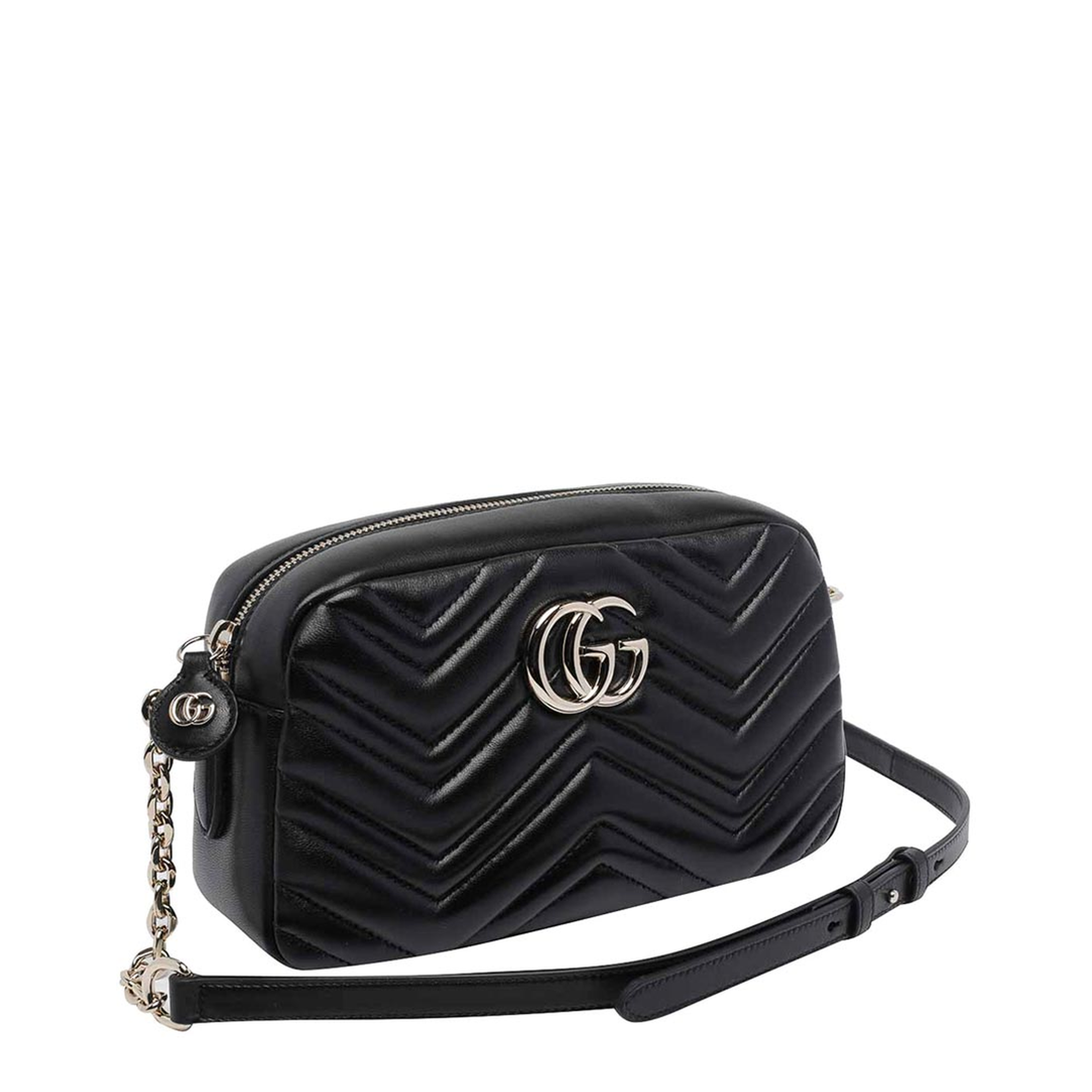 Camera Bag in Black Leather - Image 5