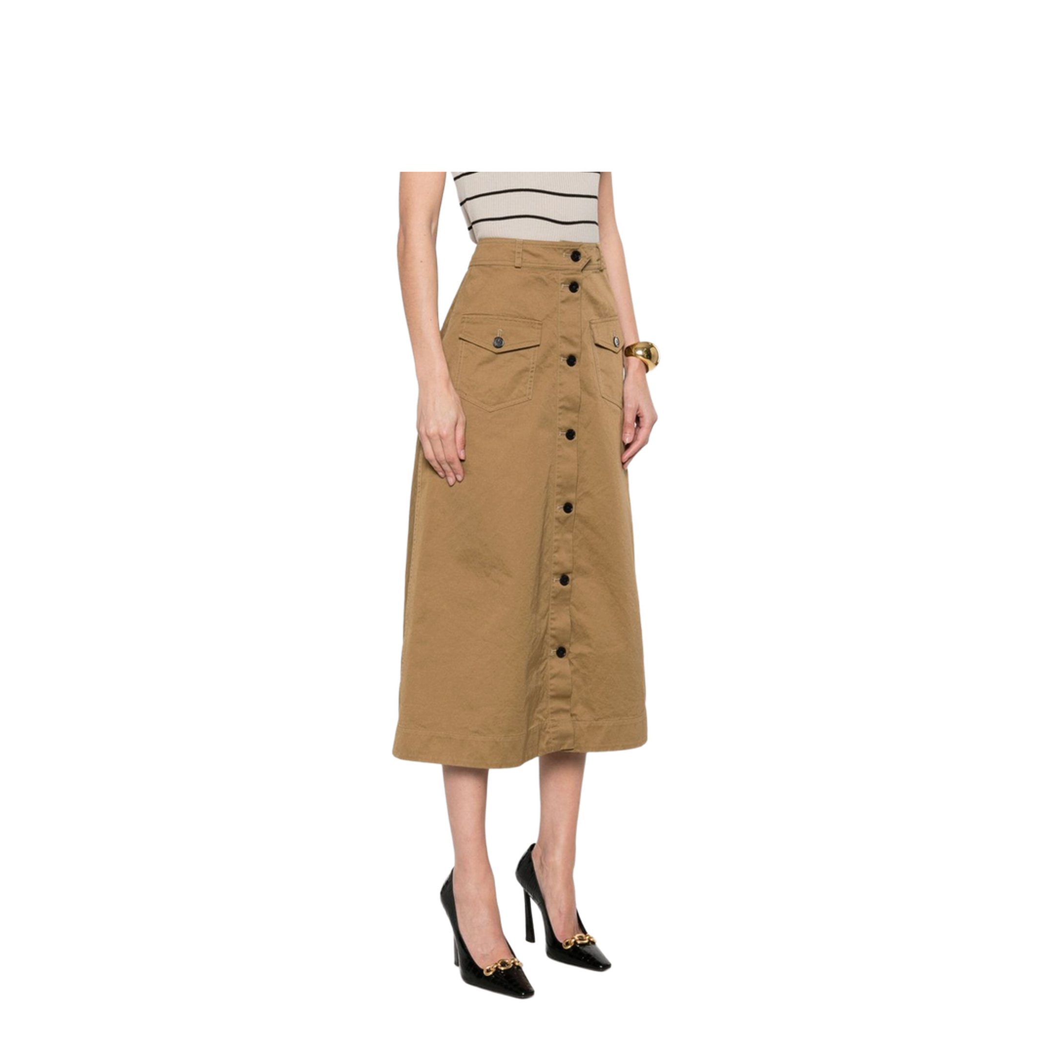 MIDI SKIRT WITH BUTTONS - Image 3