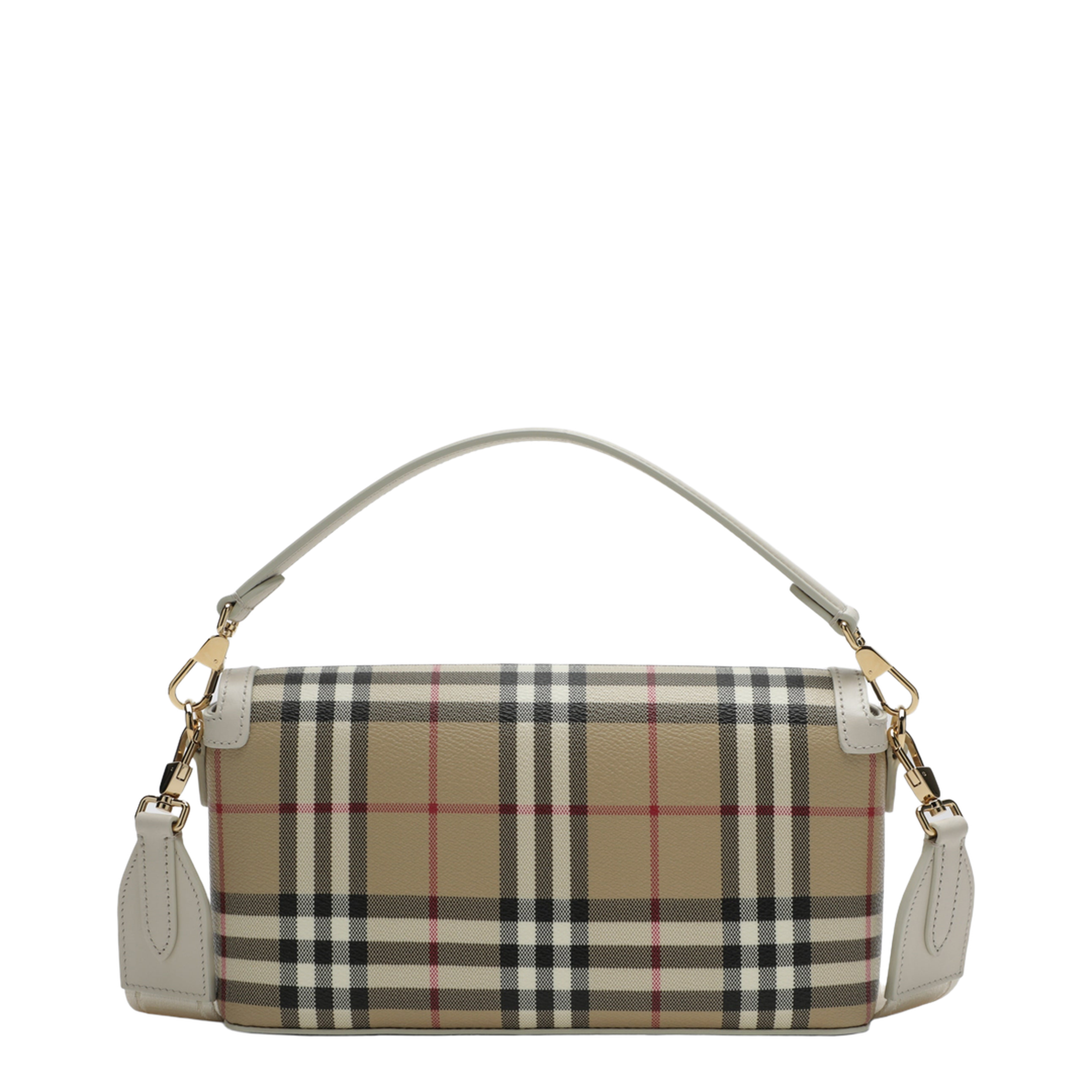 Note Coated Textile Top Handle Bag - Vintage check/soap beige - Image 2