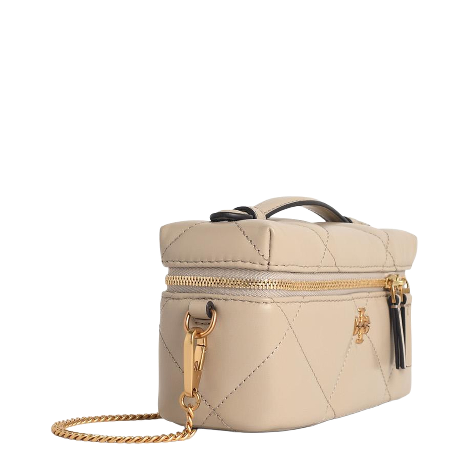 Kira Leather Beauty Case in Natural - Image 2