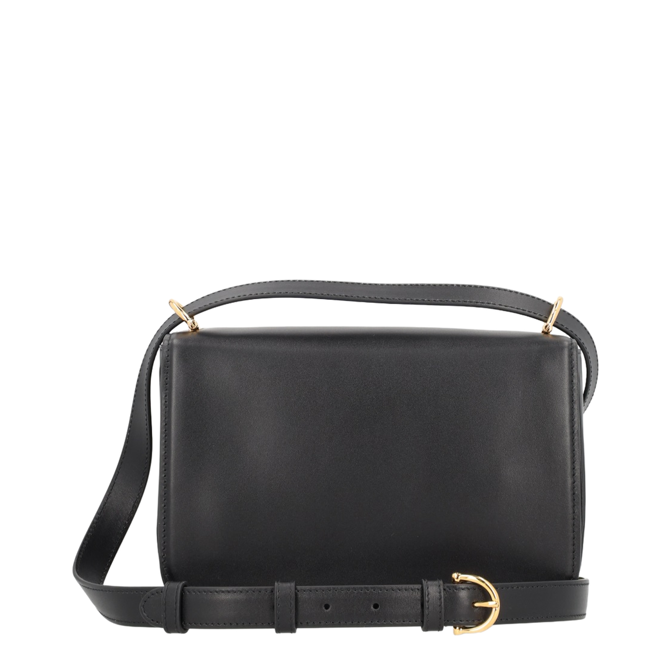 Siena Small Shoulder Bag in Black Leather - Image 4