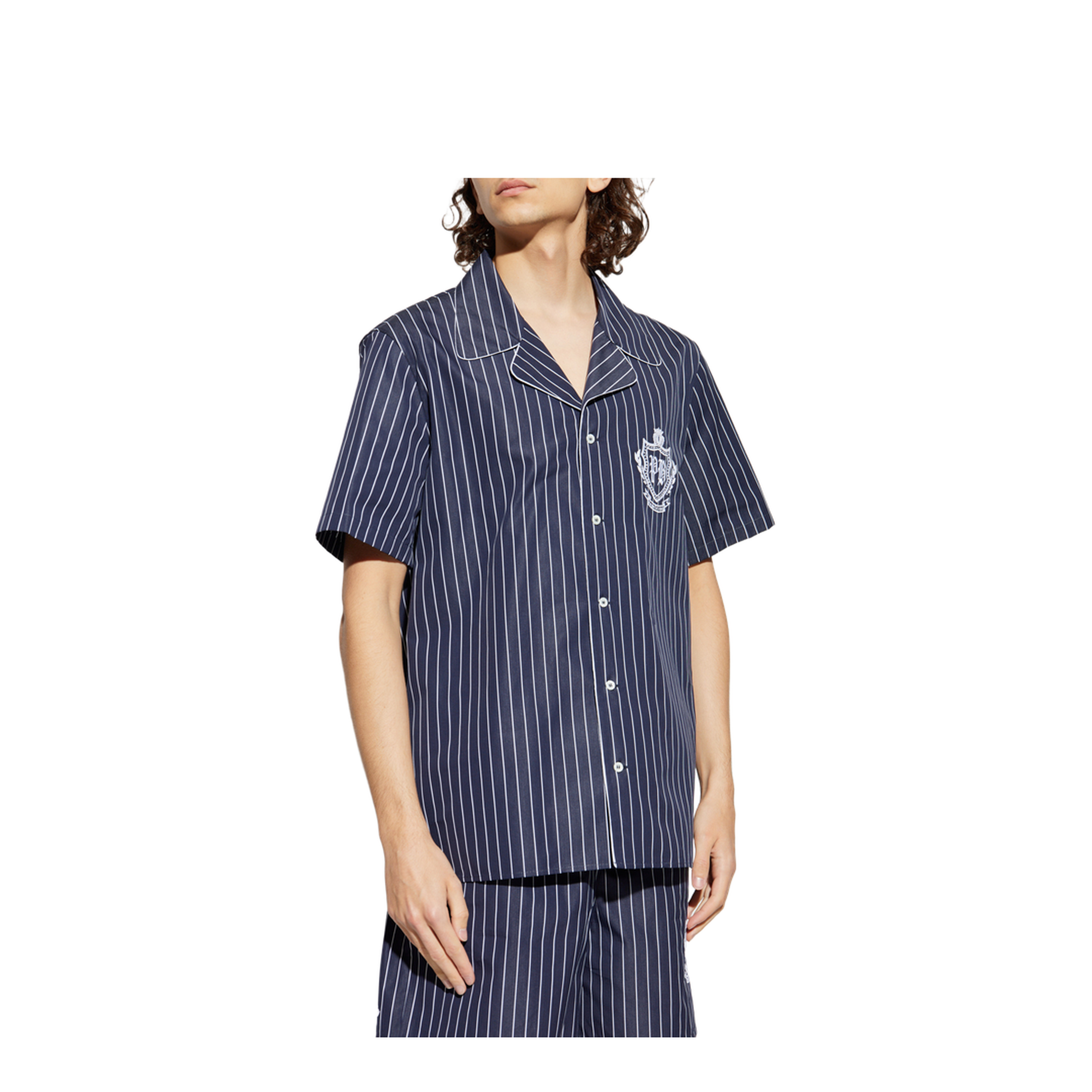 Striped Poplin Pyjama Shirt - Image 3