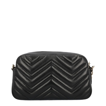 GG Marmont Small Matelassé Leather Camera Bag - Black - Image 3