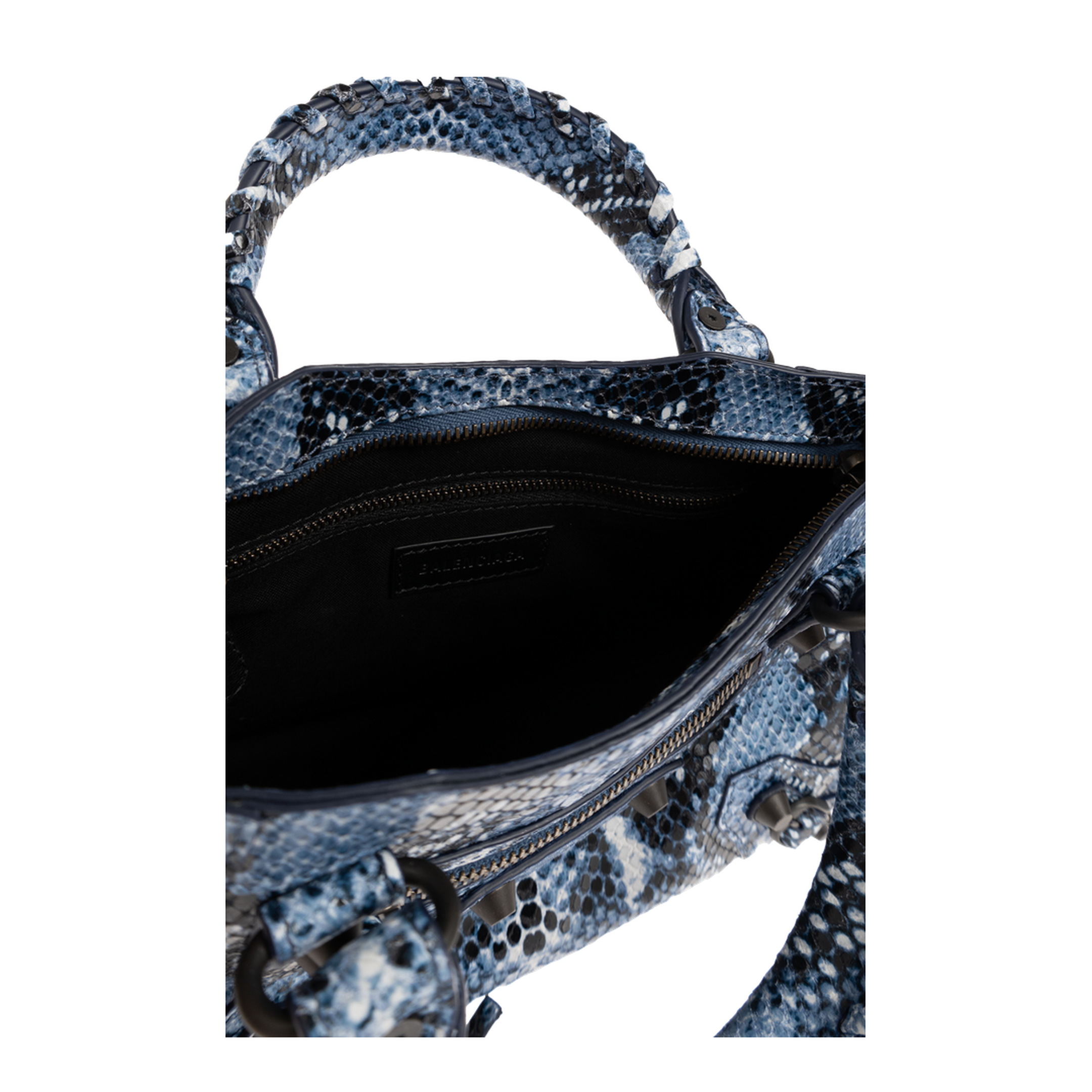 Le City Mini Python Embossed Calfskin Bag - Blue - Image 5